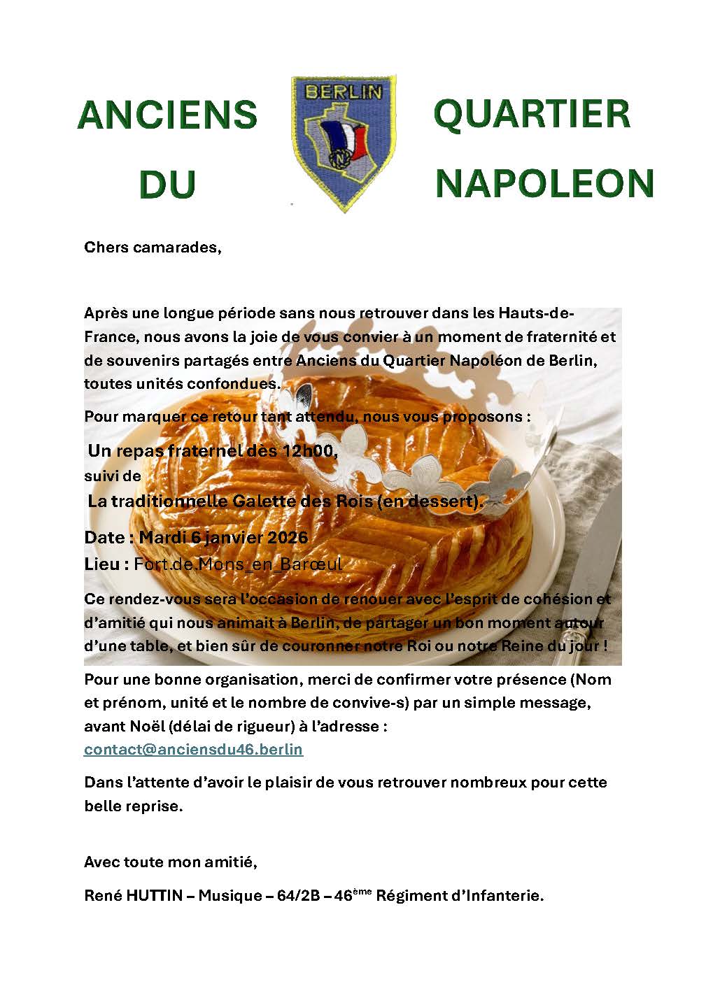 Invitation Galette 2026